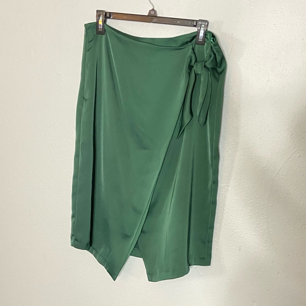 Alex Marie Green Midi Wrap Skirt